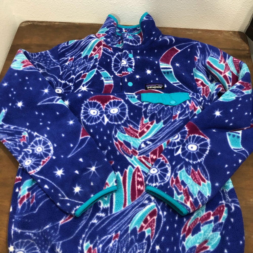 Rare patagonia owl snap t synchilla xs